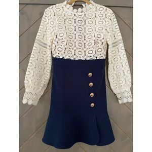 Self-Portrait guipere lace dress